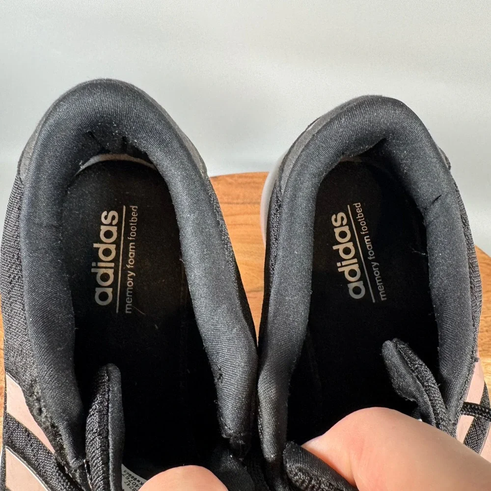 Adidas Women’s Cloudfoam Black & Rose Gold Casual Sneaker